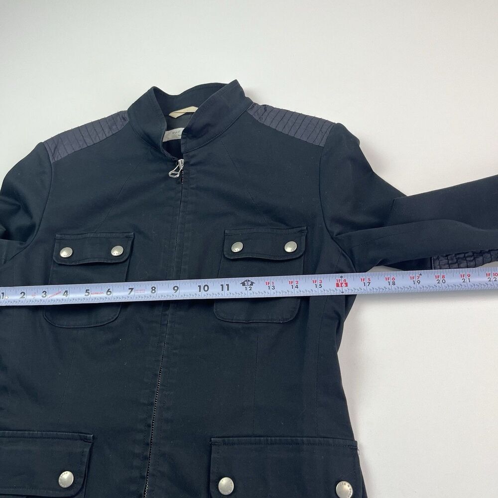 Rag & Bone Utility Army Jacket size 4 Black Elbow Patch - Picture 7 of 13